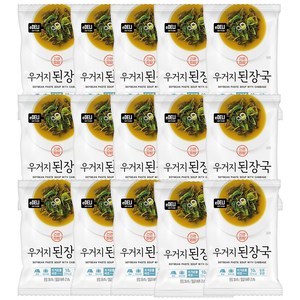 이델리 동림푸드 동결건조 우거지된장국, 10g, 15개