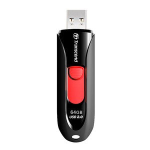 트랜센드 JetFlash 590 USB 2.0 메모리 블랙 TS64GJF590K, 64GB