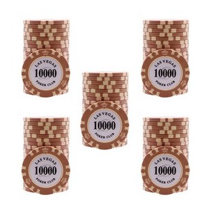 국제규격 경기용 숫자 카지노칩 100p 세트 데칼크레이, 랜덤발송(숫자 10000)