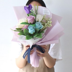 모리앤 카사블랑카 비누꽃 꽃다발 소, 퍼플