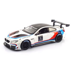 레프리카 1:24 도어오픈 LED BMW M6 GT3 다이캐스트 MSZ110549WH, 화이트, 1개