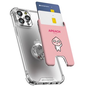 구스페리 카카오 프렌즈 휴대폰 카드홀더, 어피치 핑크, 1개