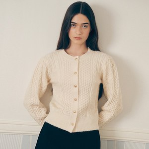 로라로라 여성용 WOOL BLENDED PUFF SLEEVE CARDIGAN