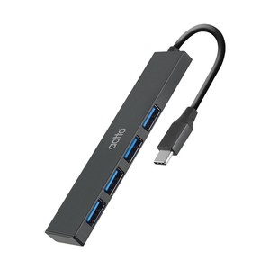 엑토 C타입 4포트 USB 3.2 Gen1 멀티 허브 HUB-46, 그레이, 1개
