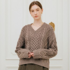 룩캐스트 여성용 ELLIE V NECK KNIT TOP