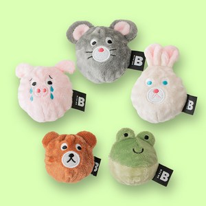 바잇미 강아지 농장친구들 공 장난감 5종 세트, 곰, 개구리, 돼지, 쥐, 토끼, 1세트