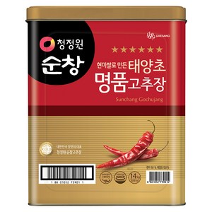 청정원 태양초 명품 고추장, 1개, 14kg