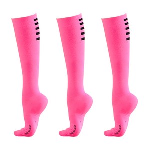 펠레트리코 올스포츠 컴프레션 삭스 3세트, 네온핑크, 3개