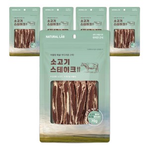 내츄럴랩 강아지 건강한 육포, 스테이크, 70g, 5개