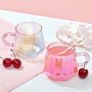 소소한잡화점 오로라 보석 유리컵 400ml, 2개