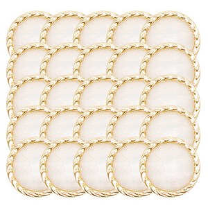 사출 진주 보석 가디건 니트 단추 입체월계수 13mm, 화이트골드, 25개