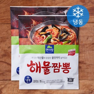 면사랑 해물짬뽕 팩면 (냉동), 363g, 2개