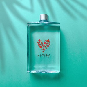 슬림 사각보틀, 9 사랑해(투명), 500ml, 1개