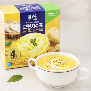 풀무원 브런치수프 트리플 치즈 콘 크림 (냉장), 180g, 4개