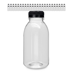 미르 우유 투명 블랙캡 페트병, 300ml, 48개