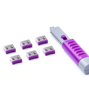 스마트키퍼 USB 포트락 6p + 키 퍼플, UL03PK, 1개