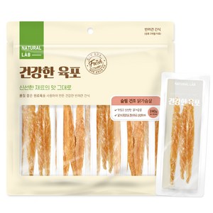 내츄럴랩 건강한 슬림 건조 육포 강아지 간식, 닭가슴살, 240g, 1개