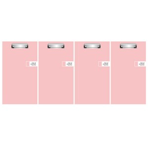 톡톡팬시 CMYK 컬러 클립보드 A4, 핑크, 4개