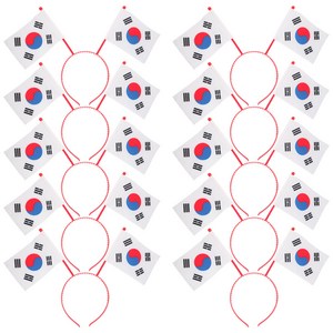 리빙다 태극기 머리띠, 10개, 혼합색상