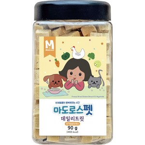 마도로스펫 데일리트릿 강아지 동결건조간식, 혼합맛(닭가슴살/채소), 90g, 1개