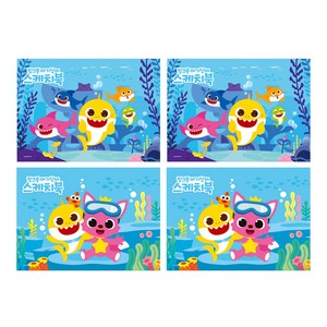 몽땅 핑크퐁 뜯어쓰는 스케치북 4권, 345 x 248 mm, 26매