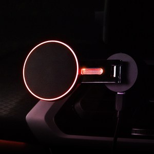 카슈아 차량용 맥세이프 LED 휴대폰 고속 무선 충전 거치대 CO-HD02, 블랙