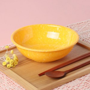 레트로 분식그릇 떡볶이 팝 국물그릇 2호, YELLOW, 4개