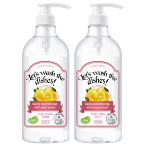 생활공식 베이킹소다 주방세제 퓨어레몬향, 1000ml, 2개