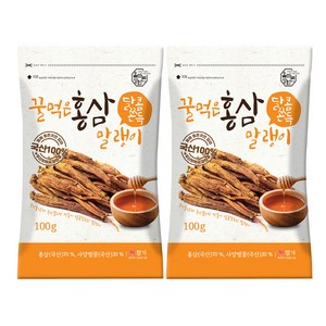 올바른상회 홍삼말랭이, 2개, 100g