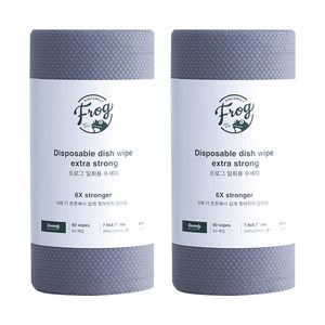 프로그 일회용 수세미 엑스트라 스트롱 60p, 그레이, 60개입, 2개