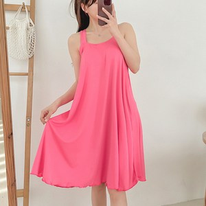 코코드림 여성용 썬샤인 리조트룩 캡내장 이지웨어 잠옷 원피스