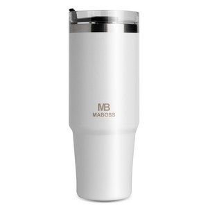 마보스 이중진공 대용량 텀블러 M-1000, 화이트, 890ml