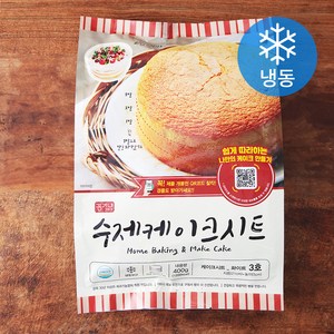 장가네제과 수제 화이트 케이크시트 3호 (냉동), 400g, 1개