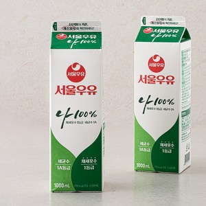 서울우유 나 100% 우유, 1000ml, 2개