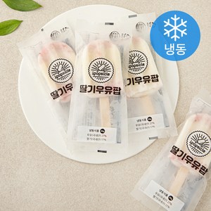 아이팝씨클 딸기우유팝 막대 아이스크림 (냉동), 30g, 4개