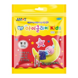 아모스 탱탱 아이클레이 KIDS, 빨강, 80g, 1개