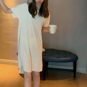 피어니스트 홈웨어 루즈 미디 원피스