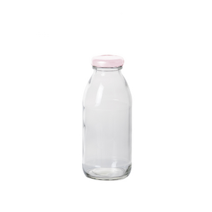 원형 쥬스 유리병 핑크 48p, 300ml, 1개