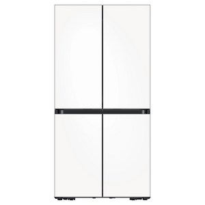 삼성전자 비스포크 4도어 냉장고 글라스 키친핏 615L 방문설치, 새틴 화이트, RF60C9013W6