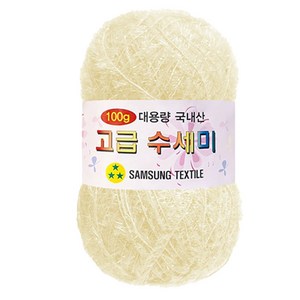 yarna 대용량 고급 수세미 100g, 136 옐로우아이보리, 1개