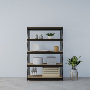 스피드랙 조립식 철제 앵글 선반, 블랙, 5단