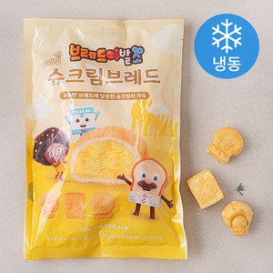 브레드이발소 우리밀 슈크림 브레드 (냉동), 500g, 1팩