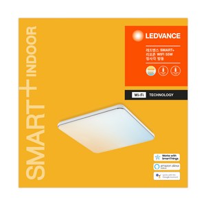 레드밴스 스마트 플러스 리모컨 와이파이 LED 사각방등 55W, 화이트