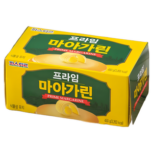 파스퇴르 식물성 프라임 마아가린 450g (트랜스지방 0g 아이스박스포장), 20개