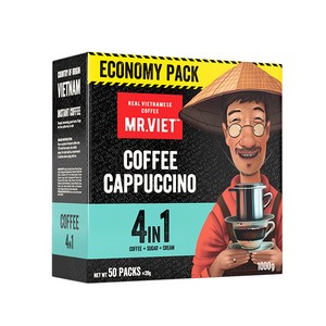 미스터비엣 4in1 카푸치노 연유커피 베트남커피 50T 대용량커피 사무실커피, 20g, 50개입, 1개