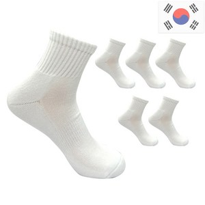 비바슈슈 남성용 더블 쿠션 러닝 스포츠 무지 단목 양말 6켤례 (250~270mm)