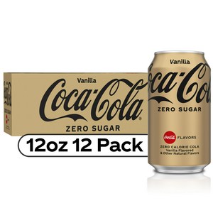 Coca Cola Vanilla 코카콜라 바닐라 제로 슈가, 12개, 355ml