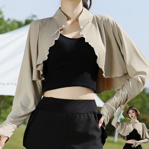 골프의류 쿨가드 클라우드핏 바람막이 햇빛차단 자외선차단 숄 숏가디건 여름 여성 여자 볼레로 미니 골프웨어 미니 커버업 비치웨어 가디건 재킷 크롭