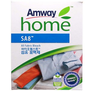 암웨이 SA8 바이오퀘스트 훼브릭 블리치 산소계 농축 섬유 분말 표백제, 1kg, 2개