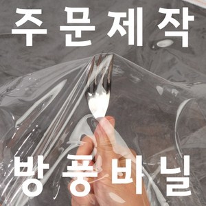 방풍비닐 맞춤 주문 제작 텐트 야외 비닐 천막 커텐 데크 방수가림막 투명 PVC 바람막이 비닐 커튼 비가림 비닐천막 두꺼운 단열 우레탄 방수 플라스틱 발코니 유리창 방풍막, 1.8x5m, 1개